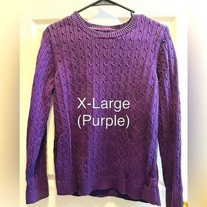 Croft & Barrow purple sweater XL
